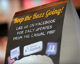 The Casual Pint Table Tent